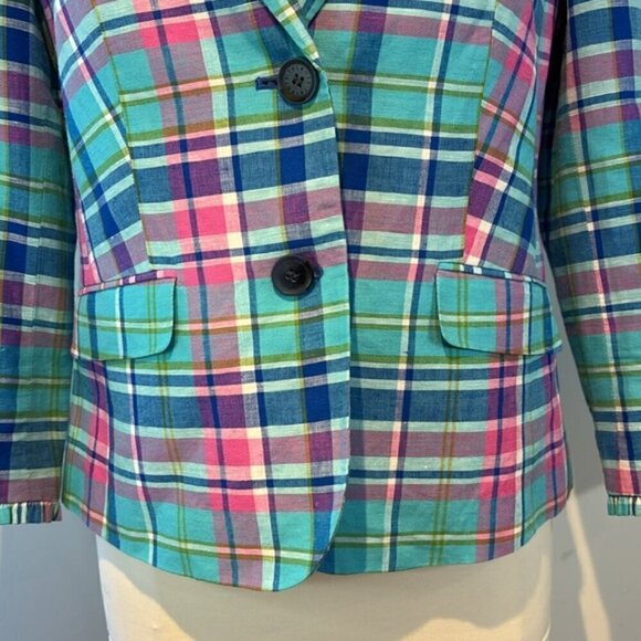 Talbots MADRAS Sunshine Blazer Double-Button Size 6 - Picture 5 of 14